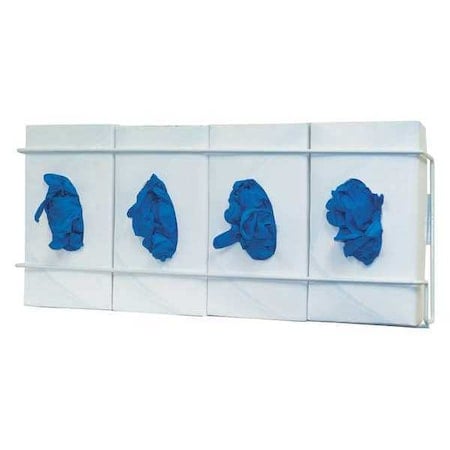 Glove Dispenser, Steel Wire, Holds (4) Boxes, White, 8-1/8 in H x 21-5/8 in W x 3-3/4 in D MPN:GL044-0613