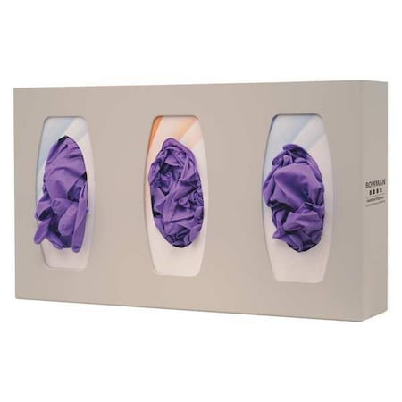 Glove Dispenser, ABS, Holds (3) Boxes, Beige, 10-1/8 in H x 17-1/8 in W x 4-1/4 in D MPN:GL300-0212