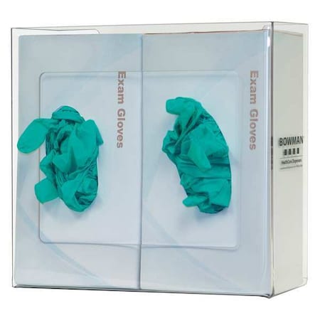 Glove Dispenser, PETG, Holds (2) Boxes, Clear, 10-1/8 in H x 10-3/4 in W x 3-7/8 in D MPN:GP-014