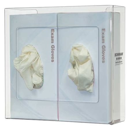 Glove Box Dispenser, PETG, Holds (2) Boxes, Clear MPN:GP-072