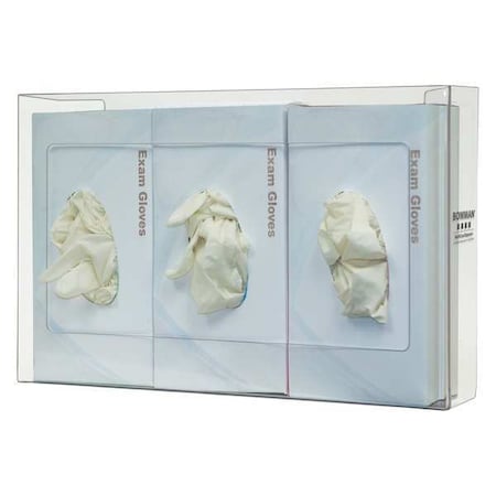 Glove Box Dispenser, PETG, Holds (3) Boxes, Clear MPN:GP-073