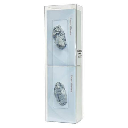 Glove Dispenser, PETG, Holds (2) Boxes, Clear, 20-1/8 in H x 5-1/2 in W x 4 in D MPN:GP-106
