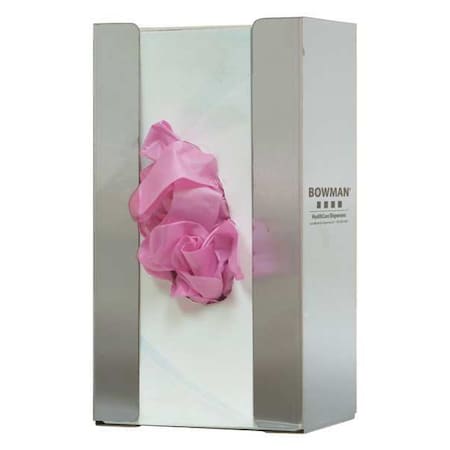 Glove Dispenser, Stainless Steel, Holds (1) Box, Silver, 10 in H x 5-1/2 in W x 4 in D MPN:GS-004