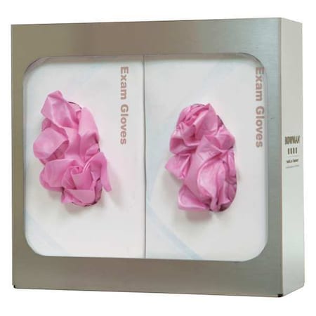 Glove Dispenser, Stainless Steel, Holds (2) Boxes, Silver, 10 in H x 10-1/2 in W x 4 in D MPN:GS-005