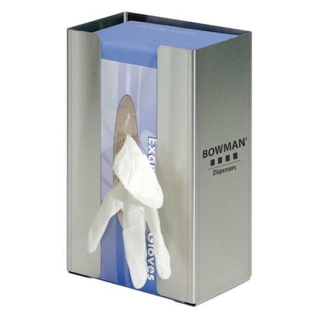 Glove Dispenser, Stainless Steel, Holds (1) Box, Silver, 10 in H x 6-1/2 in W x 4 in D MPN:GS-073