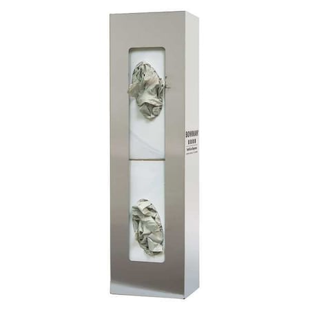 Glove Dispenser, Stainless Steel, Holds (2) Boxes, Silver, 20 in H x 5-1/2 in W x 4 in D MPN:GS-108
