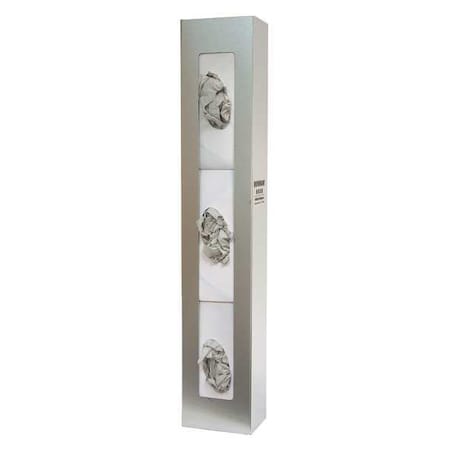 Glove Dispenser, Stainless Steel, Holds (3) Boxes, Silver, 20 in H x 5-1/2 in W x 4 in D MPN:GS-109