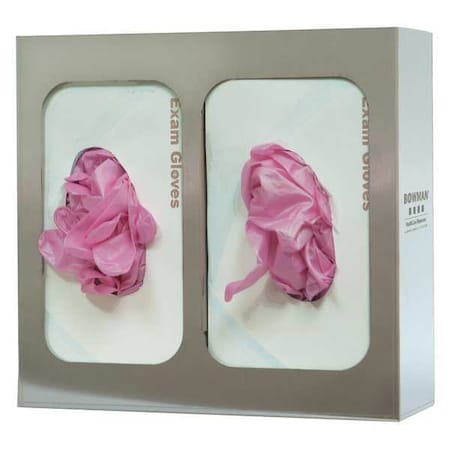 Glove Dispenser, Stainless Steel, Holds (2) Boxes, Silver, 10 in H x 10-1/2 in W x 4 in D MPN:GS-122