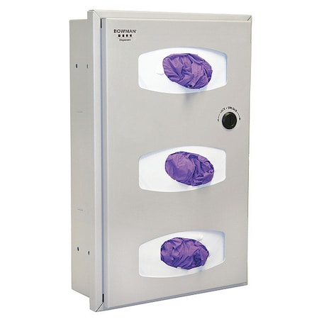 Glove Dispenser, Steel, Holds (3) Boxes, Beige, 19 in H x 12-1/4 in W x 5 in D MPN:RE301-0012