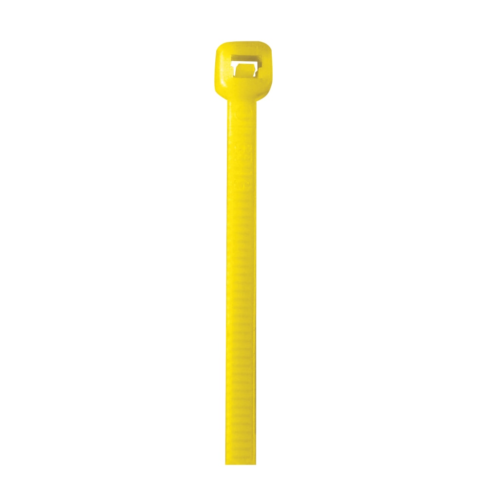 Partners Brand Colored Cable Ties, 50 Lb, 11in, Yellow, Case Of 1, 000 Ties MPN:CT115C