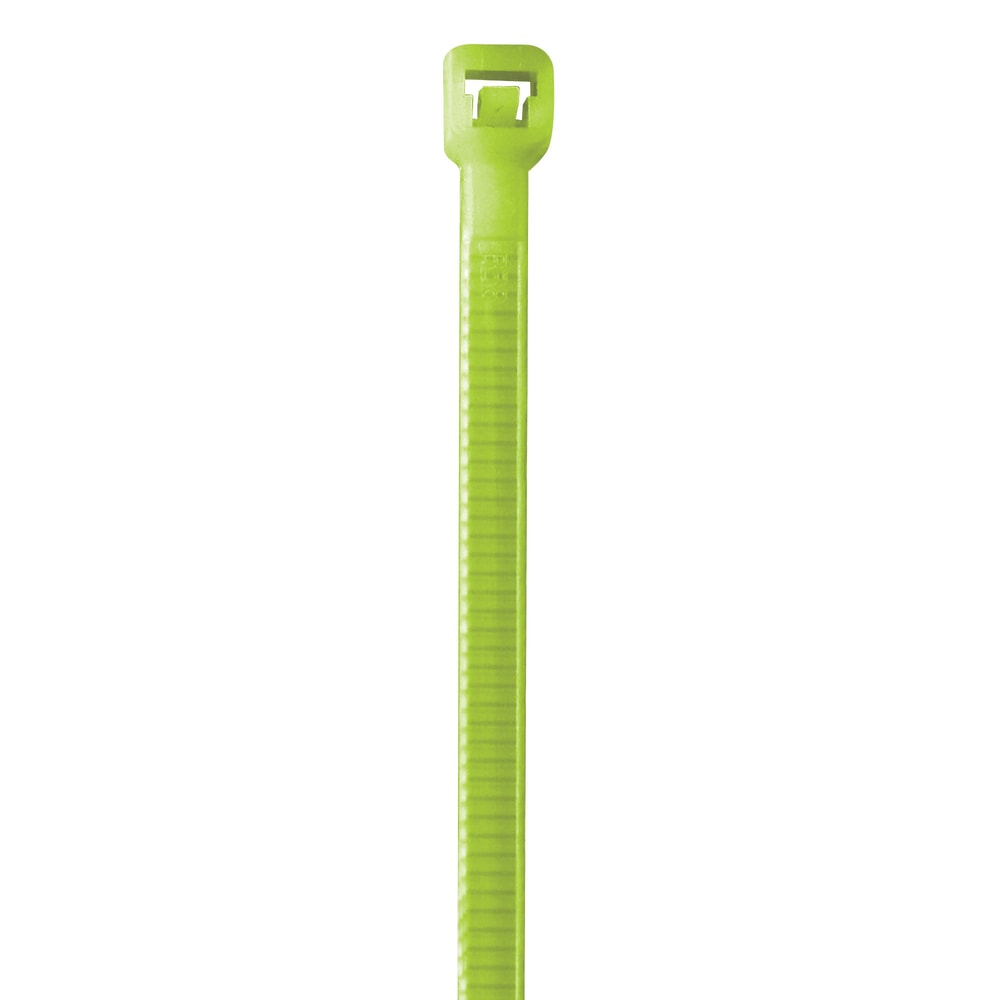 Partners Brand Color Cable Ties, 5.5in, Fluorescent Green, Case Of 1, 000 MPN:CT433G