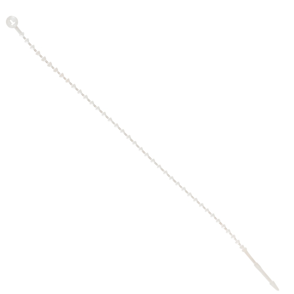 Partners Brand Beaded Security Ties, Releasable, 11in, Natural, Case Of 1, 000 MPN:CTBR1A