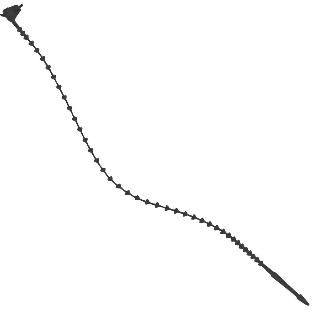 Partners Brand Beaded Security Ties, 8in, Black, Case Of 2, 000 MPN:CTBS8C