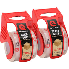 Tape Logic Sealing Tape w/Dispenser 2 x 25 yds. 2.6 Mil Crystal Clear 36 Rolls/Case BC6531WD2PK