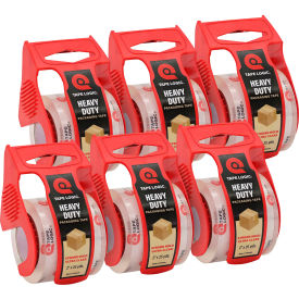 Tape Logic Carton Sealing Tape w/Dispenser 2 x 25 yds. 2.6 Mil Crystal Clear 36 Rolls/Case BC6531WD6PK