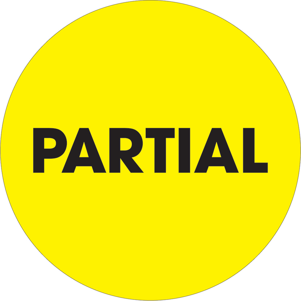 Tape Logic Preprinted Special Handling Labels, DL1277, Partial, Round, 2in, Fluorescent Yellow, Roll Of 500 MPN:DL1277