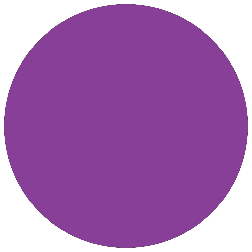 Tape Logic Inventory Circle Labels, DL611M, 1in, Purple, Pack Of 500 MPN:DL611M