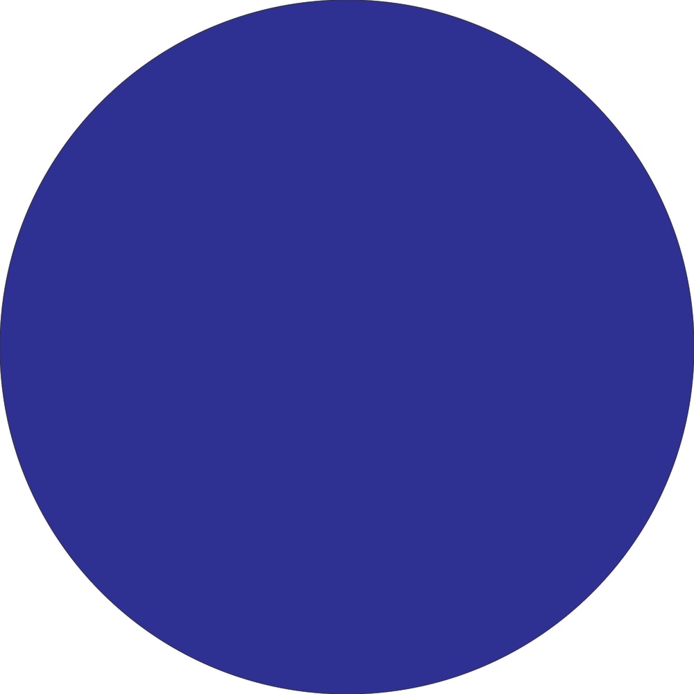 Tape Logic Removable Round Color Inventory Labels, DL614B, 3in, Dark Blue, Pack Of 500 MPN:DL614B