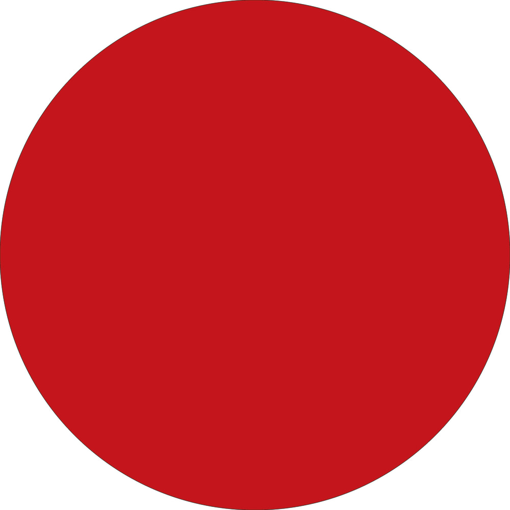 Tape Logic Removable Round Color Inventory Labels, DL615A, 4in, Red, Pack Of 500 MPN:DL615A