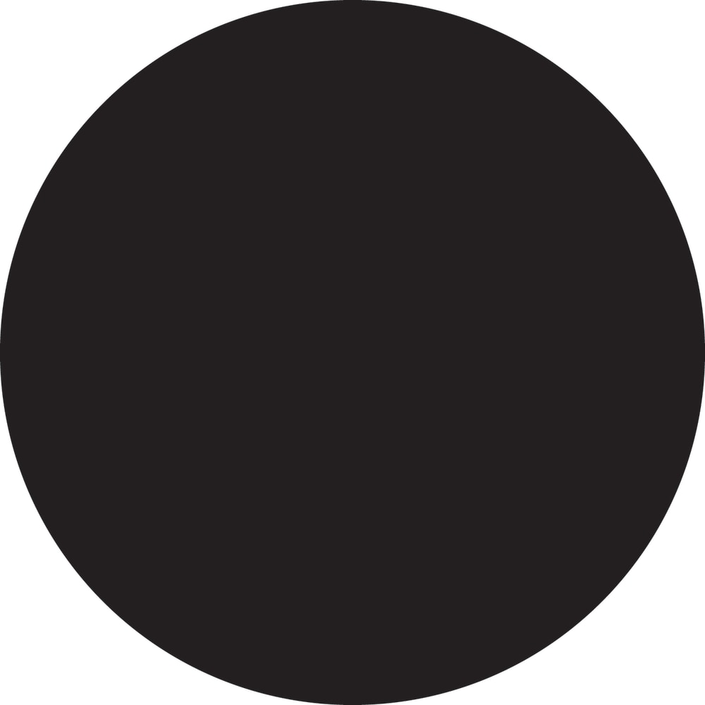 Tape Logic Removable Round Color Inventory Labels, DL615F, 4in, Black, Pack Of 500 MPN:DL615F
