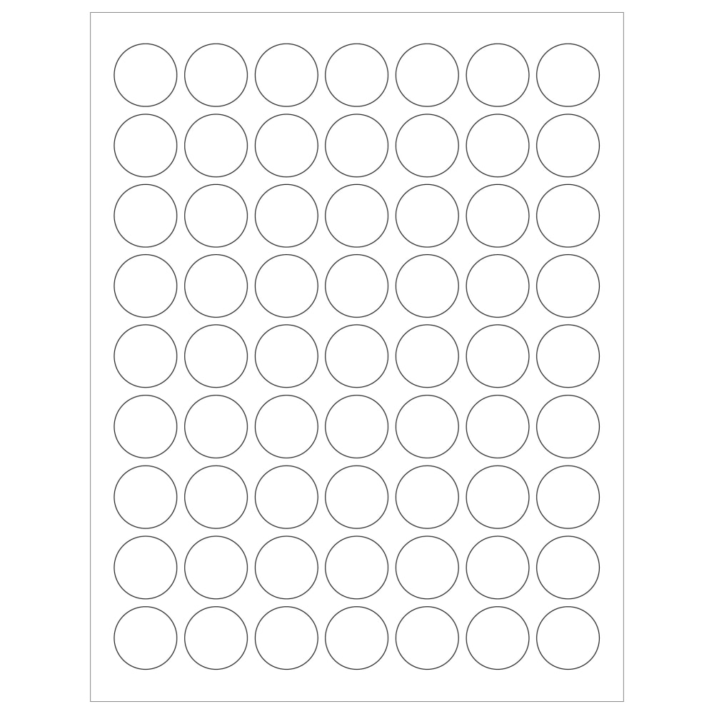 Tape Logic Inkjet/Laser Labels, LL142, Round, 1in, White, Case Of 6, 300 MPN:LL142