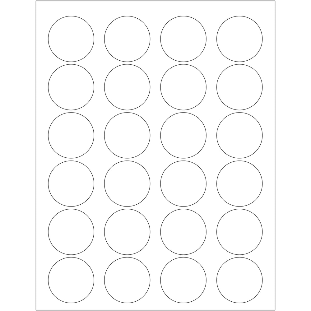 Tape Logic Inkjet/Laser Labels, LL144, Round, 1 5/8in, White, Case Of 2, 400 MPN:LL144