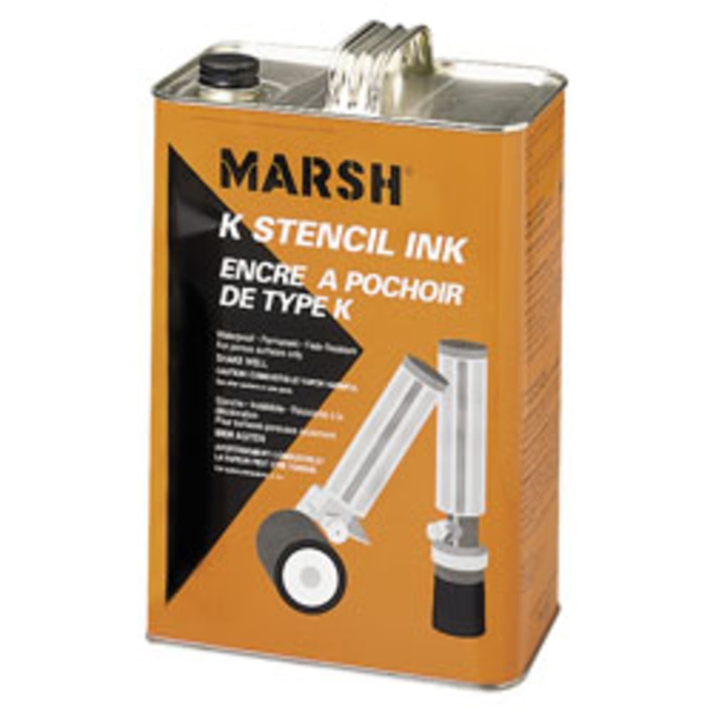 Marsh Black Stencil Ink, Gallon MPN:STMA46