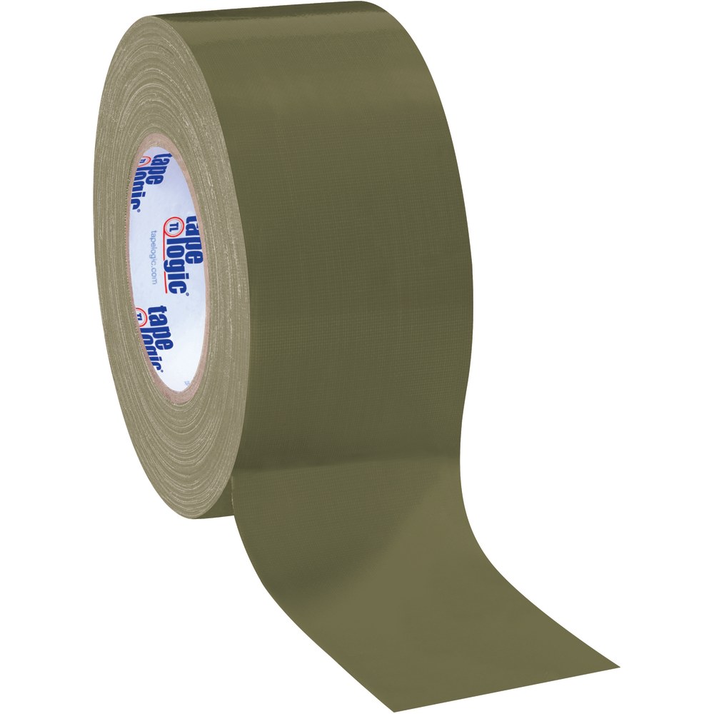 Tape Logic Color Duct Tape, 3in Core, 3in x 180ft, Olive Green, Case Of 3 MPN:T988100LV3PK
