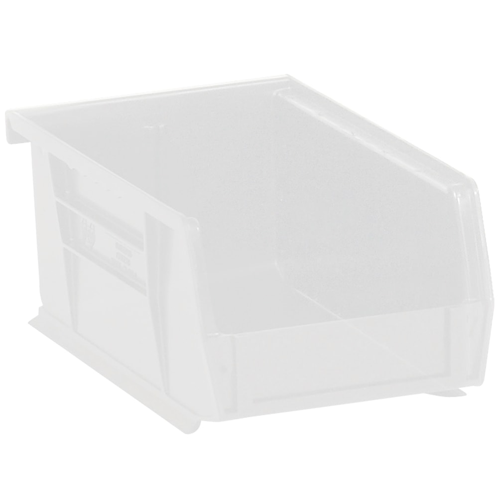 Partners Brand Plastic Stack & Hang Bin Boxes, Small Size, 7 3/8in x 4 1/8in x 3in, Clear, Pack Of 24 MPN:BINP0743CL