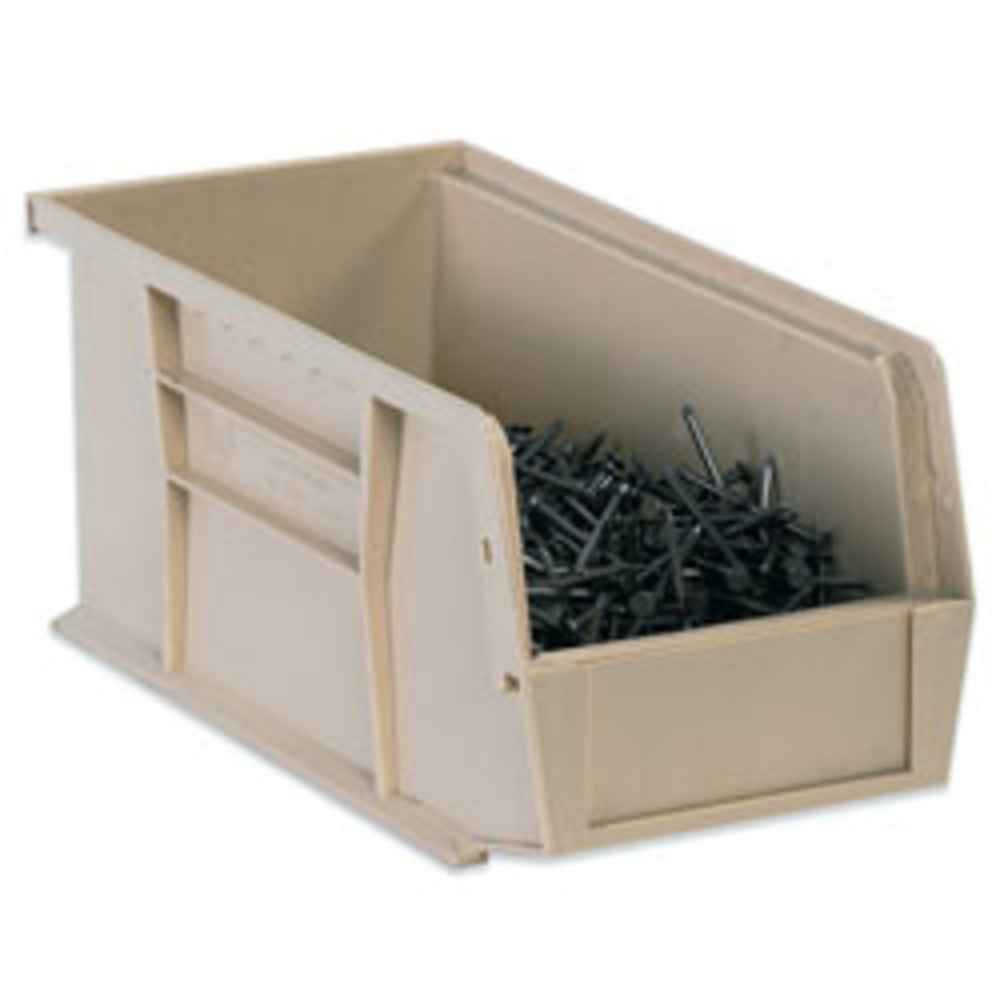 B O X Packaging Plastic Stackable Bin Boxes, Small Size, 7 3/8in x 4 1/8in x 3in, Ivory, Case Of 24 MPN:BINP0743V