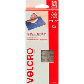 Hook & Loop Brand Combo Dots Pack 3/4 in Clear VEL151