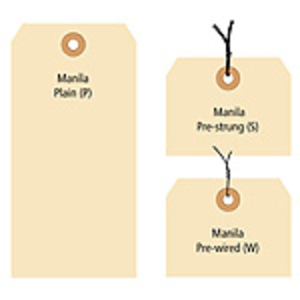 Partners Brand Manila Shipping Tags, 13 Point, #1, 2 3/4in x 1 3/8in, Box Of 1, 000 MPN:G10011