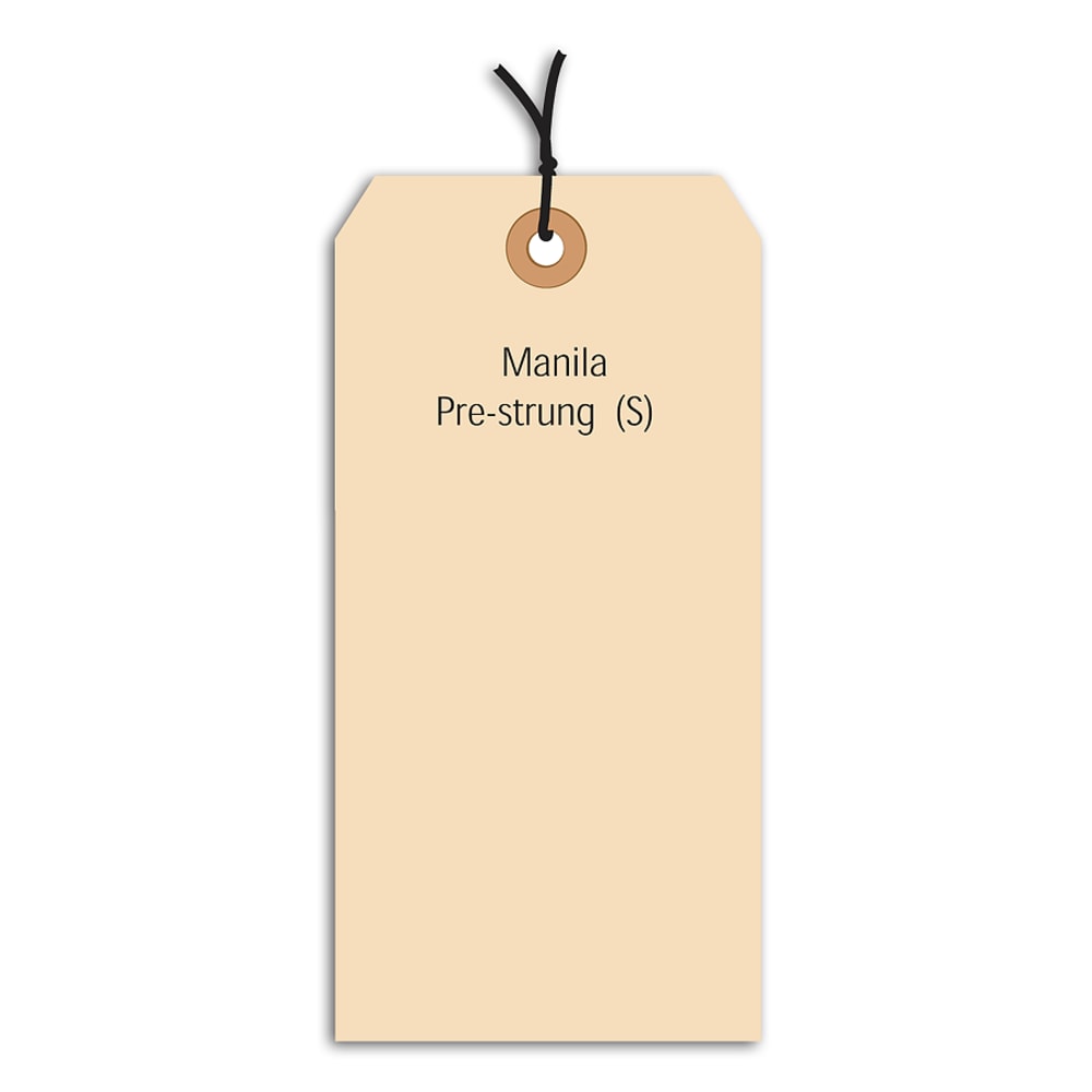 Partners Brand Prestrung Manila Shipping Tags, 13 Point, #3, 3 3/4in x 1 7/8in, Box Of 1, 000 MPN:G10032