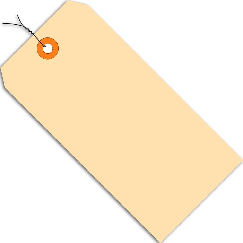Partners Brand Prewired Manila Shipping Tags, 13 Point, #8, 6 1/4in x 3 1/8in, Box Of 1, 000 MPN:G10083