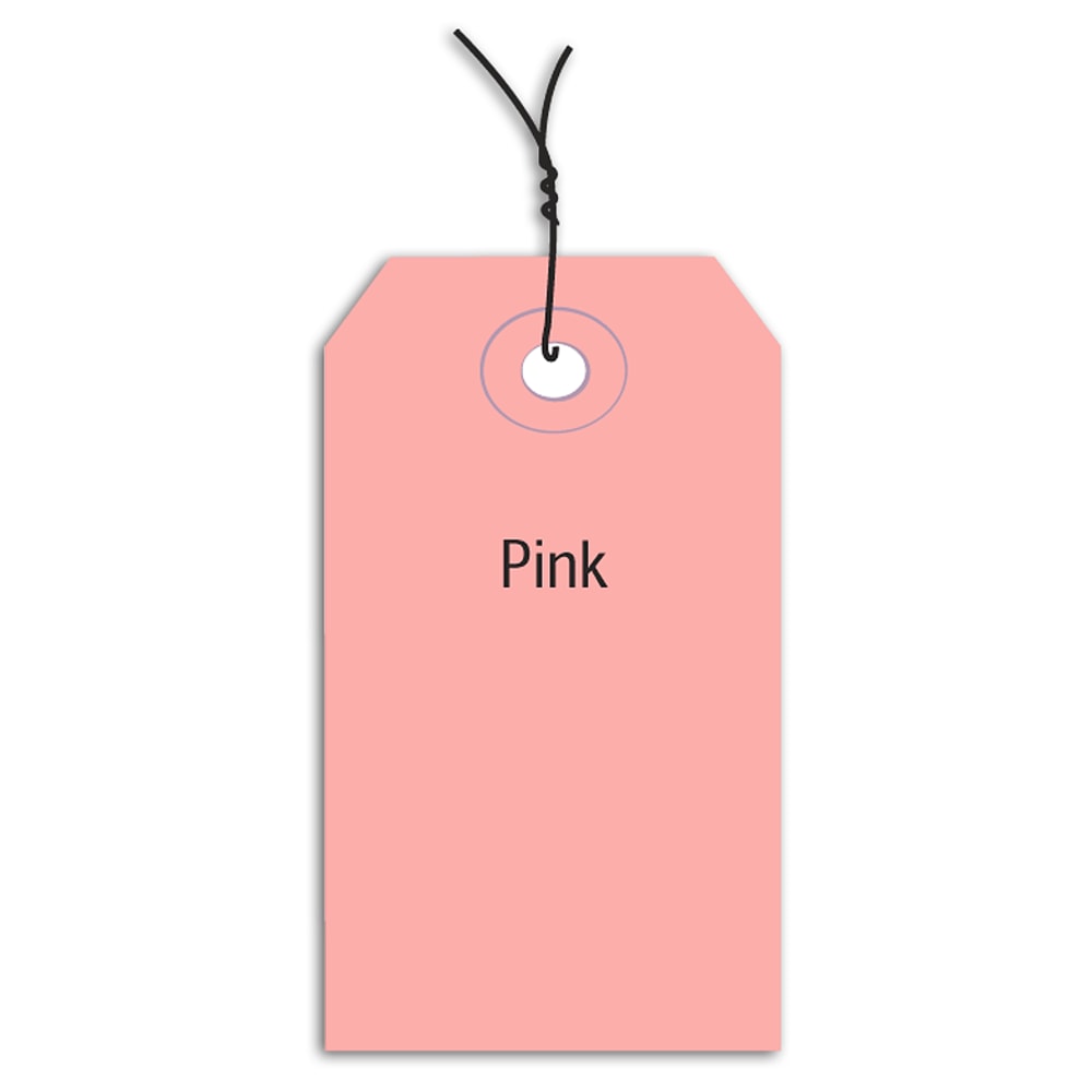 Partners Brand Prewired Color Shipping Tags, #1, 2 3/4in x 1 3/8in, Pink, Box Of 1, 000 MPN:G11013J