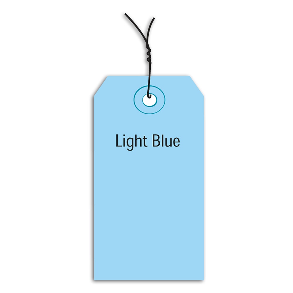 Partners Brand Prewired Color Shipping Tags, #2, 3 1/4in x 1 5/8in, Light Blue, Box Of 1, 000 MPN:G11023B