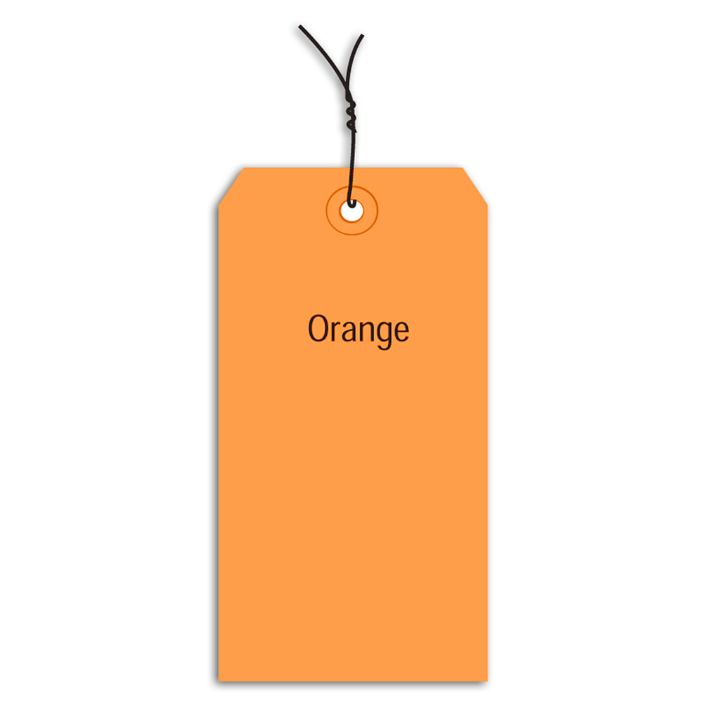 Partners Brand Prewired Color Shipping Tags, #2, 3 1/4in x 1 5/8in, Orange, Box Of 1, 000 MPN:G11023H
