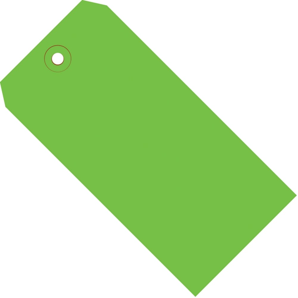 Partners Brand Color Shipping Tags, #5, 4 3/4in x 2 3/8in, Green, Box Of 1, 000 MPN:G11051D