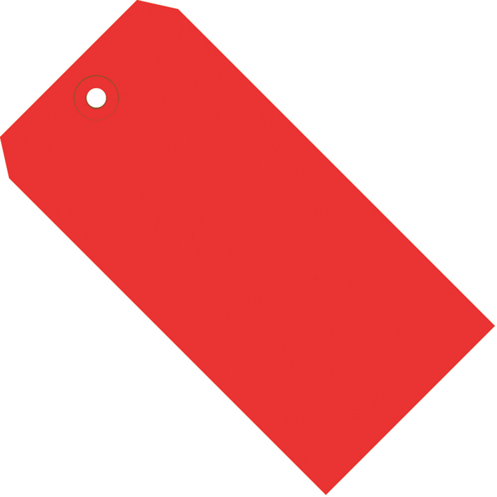 Partners Brand Color Shipping Tags, #5, 4 3/4in x 2 3/8in, Red, Box Of 1, 000 MPN:G11051E