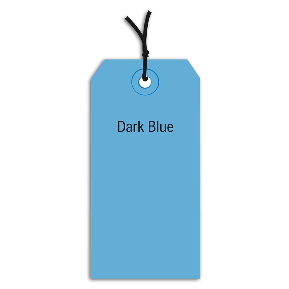 Partners Brand Prestrung Color Shipping Tags, #5, 4 3/4in x 2 3/8in, Dark Blue, Box Of 1, 000 MPN:G11052A