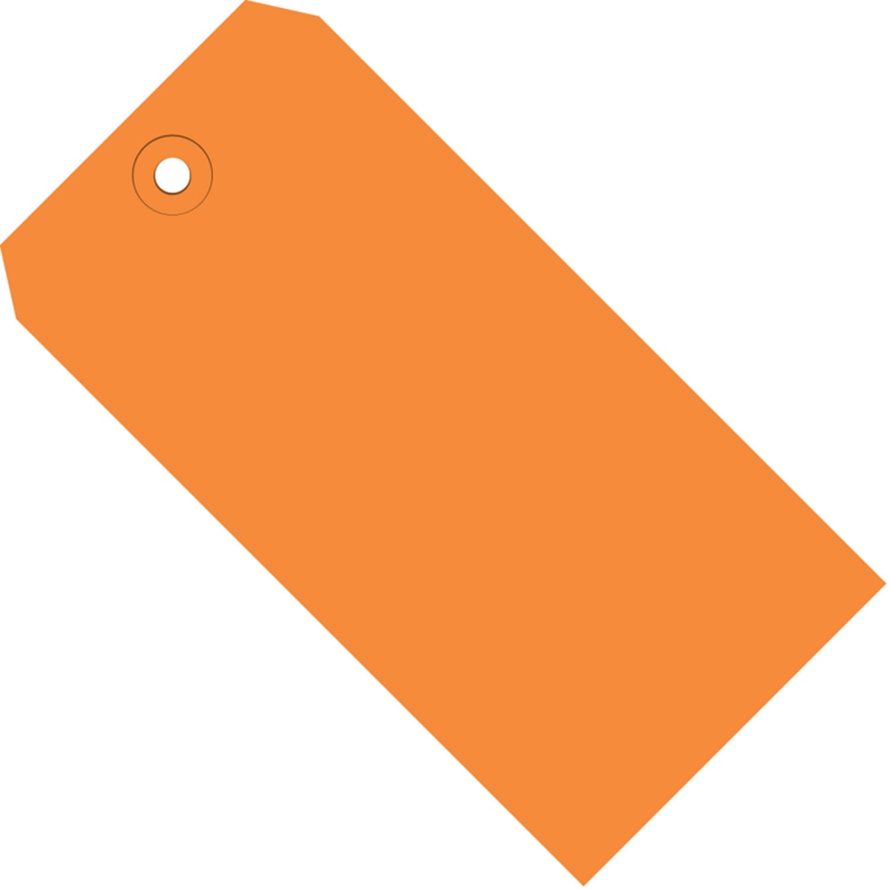 Partners Brand Color Shipping Tags, #6, 5 1/4in x 2 5/8in, Orange, Box Of 1, 000 MPN:G11061H