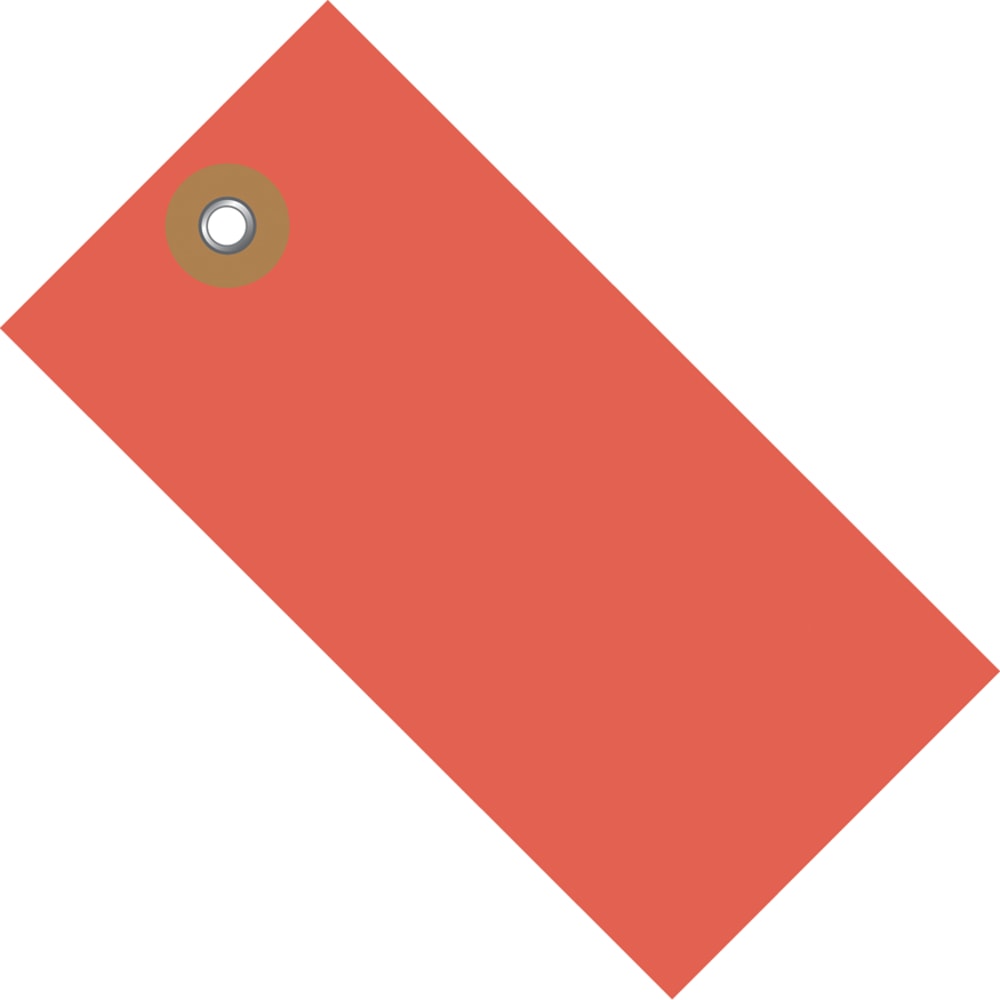 Tyvek Shipping Tags, #8, 6 1/4in x 3 1/8in, Red, Box Of 100 MPN:G14081D