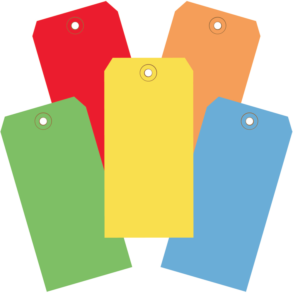Partners Brand Shipping Tags, 100% Recycled, 4 3/4in x 2 3/8in, Assorted Colors, Case Of 1, 000 MPN:G20001