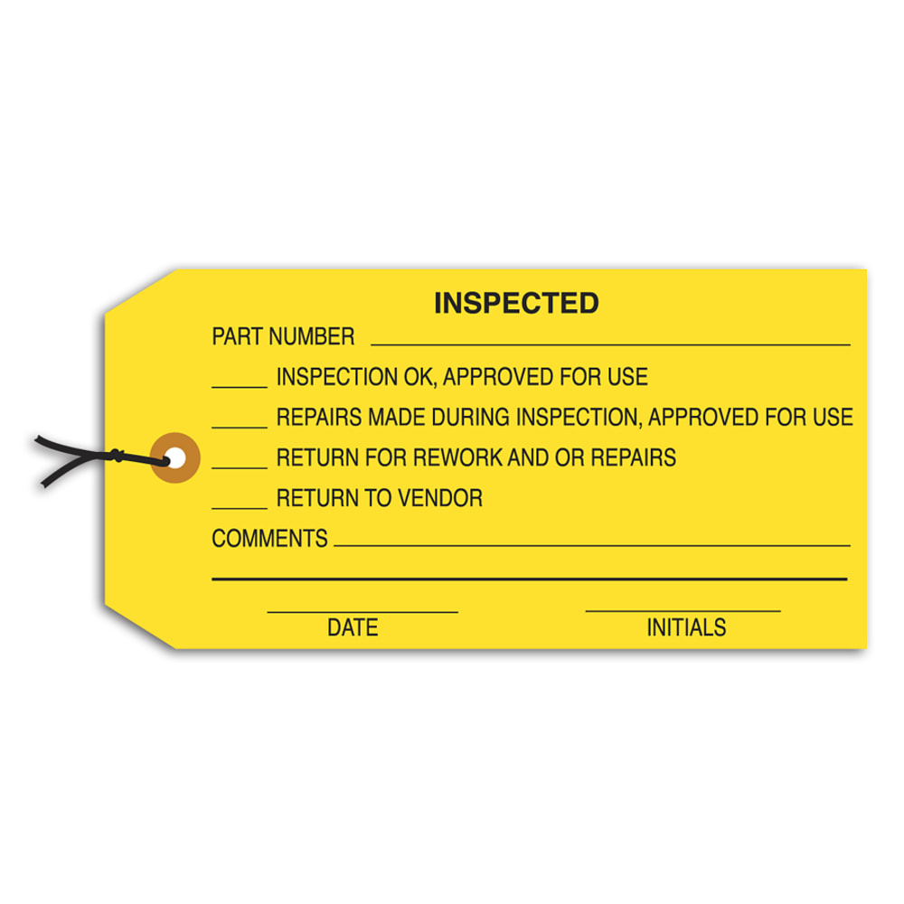 Partners Brand Prewired Inspection Tags, 