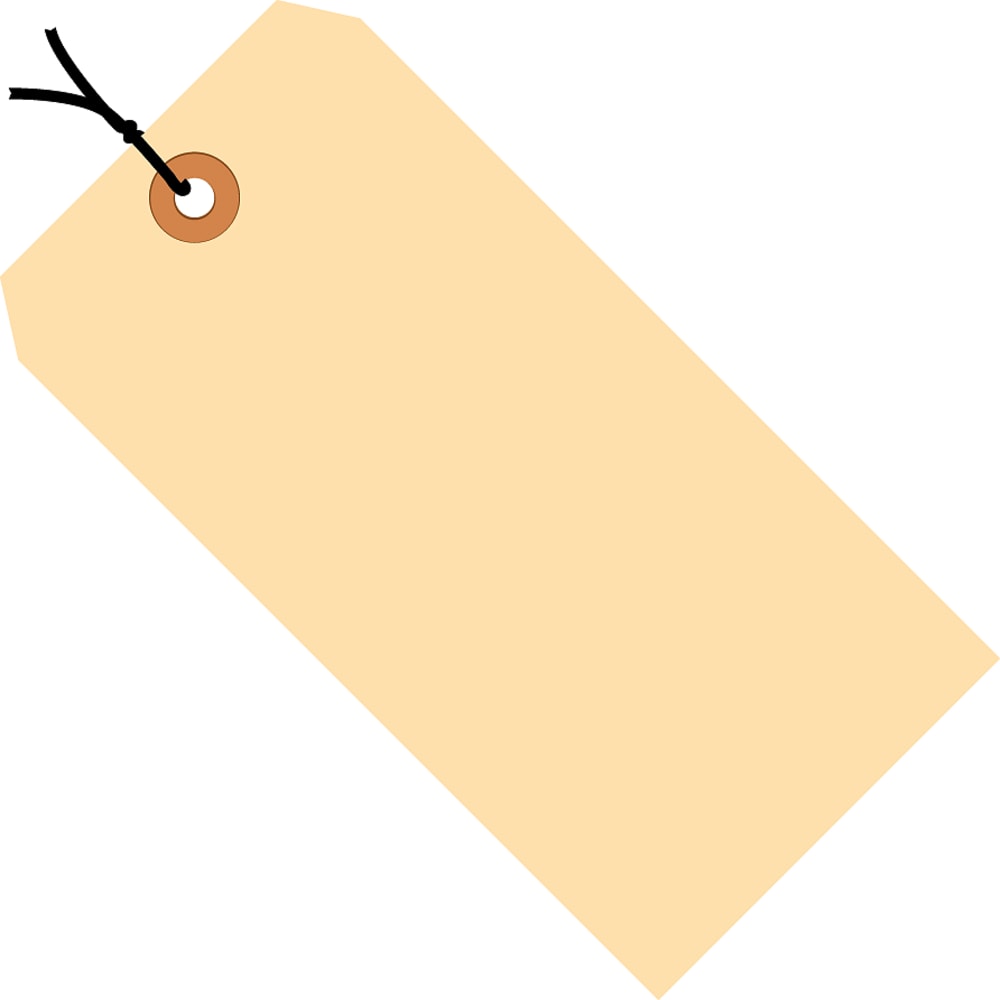 Partners Brand Prestrung Manila Shipping Tags, 10 Point, #1, 2 3/4in x 1 3/8in, Pack Of 1, 000 MPN:G30012