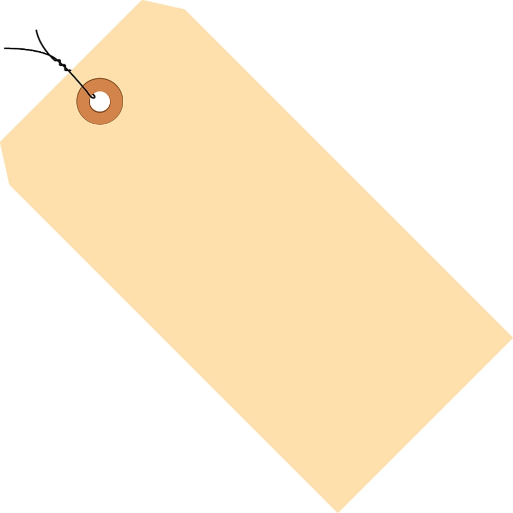 Partners Brand Prewired Manila Shipping Tags, 10 Point, #8, 6 1/4in x 3 1/8in, Pack Of 1, 000 MPN:G30083