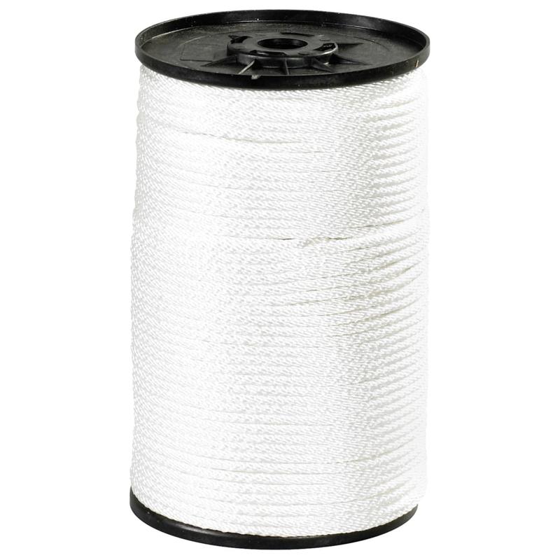 Partners Brand Solid Braided Nylon Rope, 320 Lb, 1/8in x 500ft, White MPN:TWR116