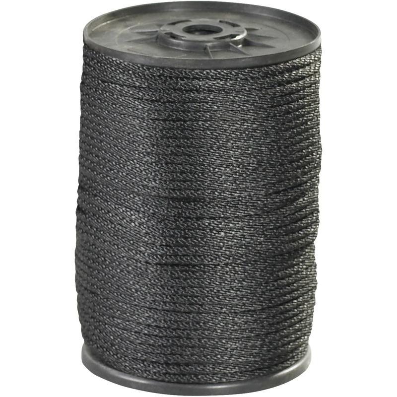 Partners Brand Solid Braided Nylon Rope, 320 Lb, 1/8in x 500ft, Black MPN:TWR117