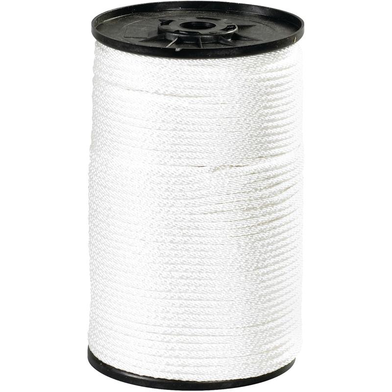 Partners Brand Solid Braided Nylon Rope, 1, 150 Lb, 1/4in x 500ft, White MPN:TWR119