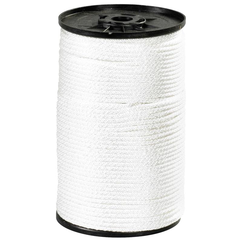 Partners Brand Solid Braided Nylon Rope, 2, 300 Lb, 3/8in x 500ft, White MPN:TWR121